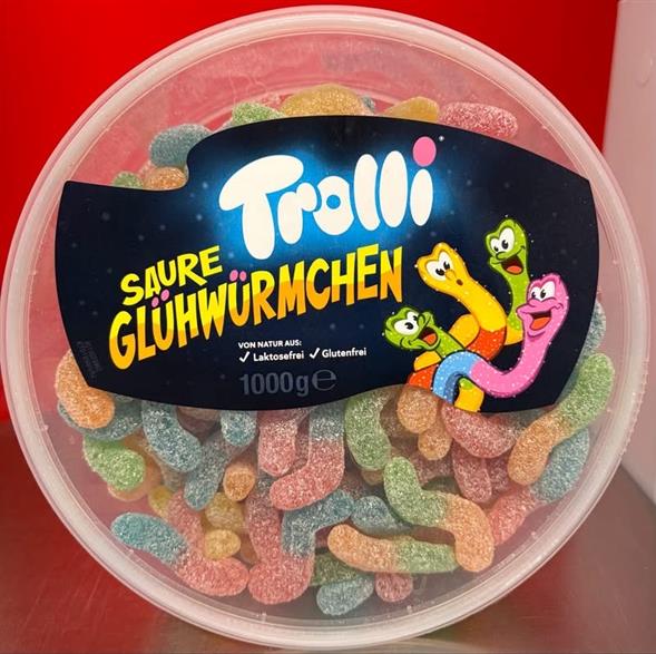 1 STK. TROLLI SOUR GUMMY WORMS = 1 KILO